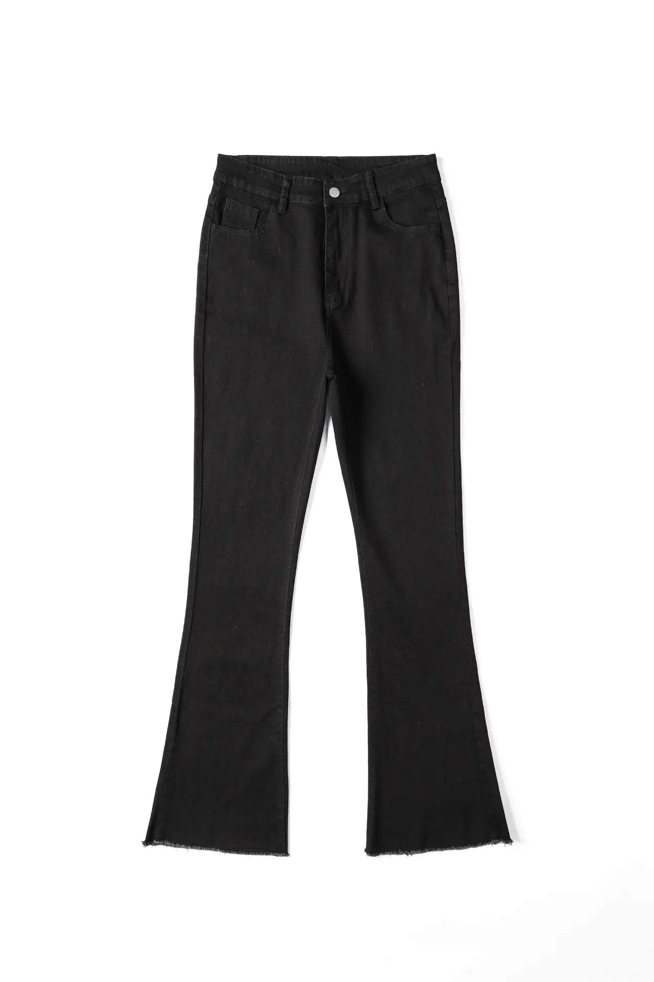 Weila Retro Big Flared Denim Peach Pants